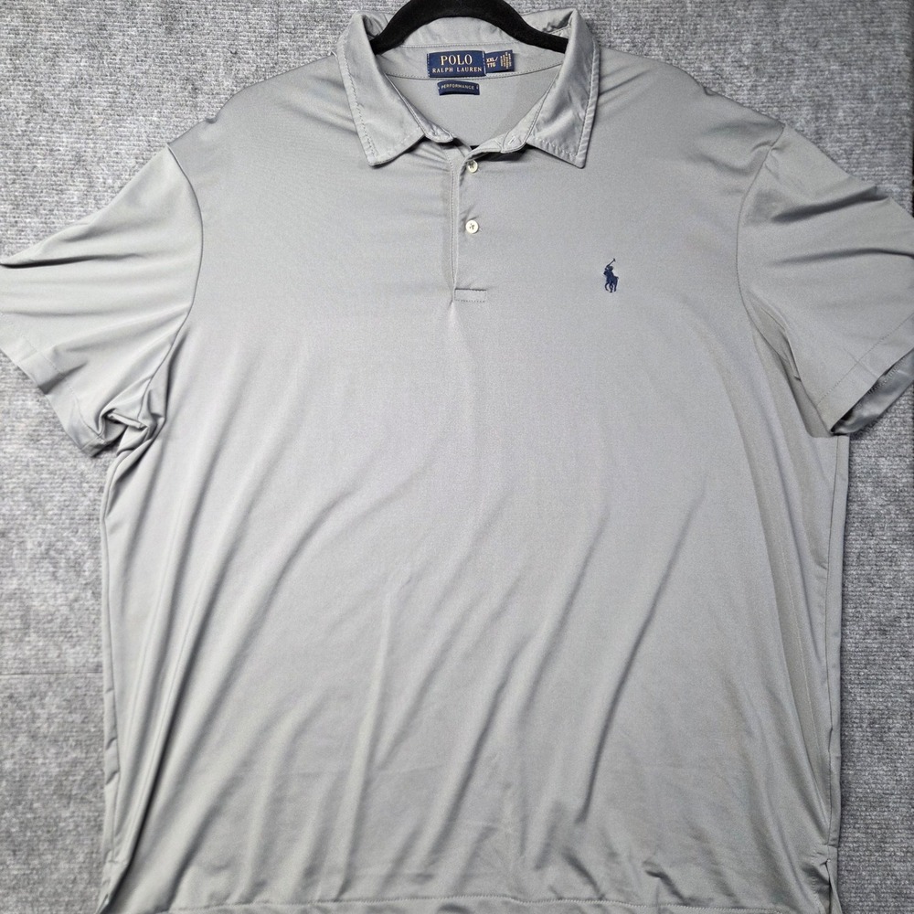 Polo Ralph Lauren Performance Mens XXL Gray Short Sleeve Golf Polo Shirt
